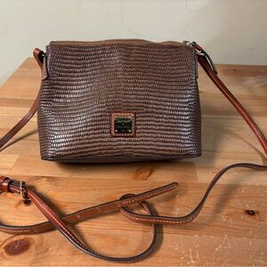 Dooney & Bourke Textured Brown Crossbody Bag